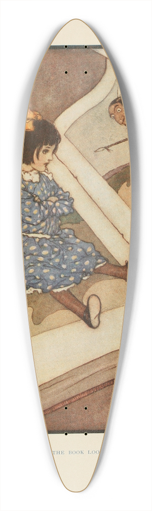 Edmund Dulac - The other people in the book looked at her in surprise 39.3 inch art pintail longboard deck