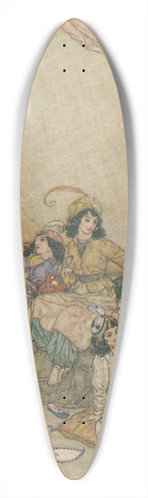 Edmund Dulac - They overran the house without loss of time 39.3 inch art pintail longboard deck Edmund Dulac - They overran the house without loss of time 39.3 inch art pintail longboard deck