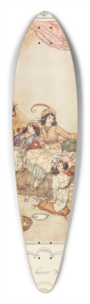 Edmund Dulac - They overran the house without loss of time 39.3 inch art pintail longboard deck Edmund Dulac - They overran the house without loss of time 39.3 inch art pintail longboard deck