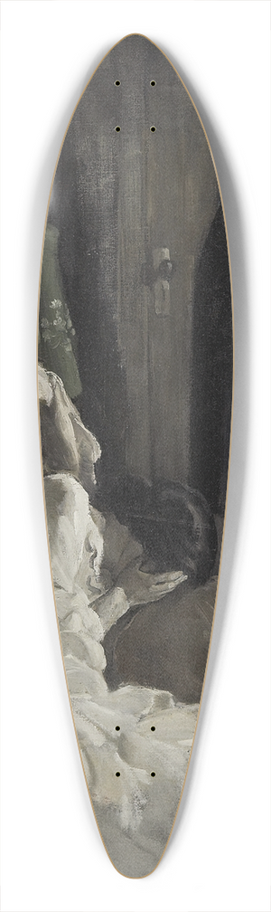 Edmund Franklin Ward - Weeping Woman with Child 39.3 inch art pintail longboard deck