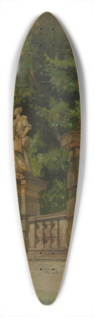 Edmund Kanoldt - Studie aus dem Park der Villa Carlotta in Tremezzo 39.3 inch art pintail longboard deck