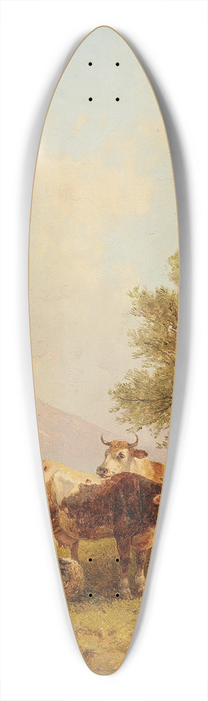 Edmund Mahlknecht - An Alpine Pasture 39.3 inch art pintail longboard deck