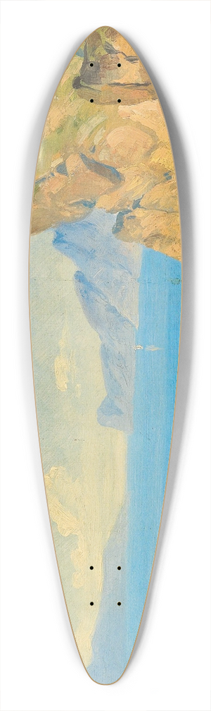 Edmund Von Wrndle - View of Nago on Lake Garda 39.3 inch art pintail longboard deck Edmund Von Wrndle - View of Nago on Lake Garda 39.3 inch art pintail longboard deck