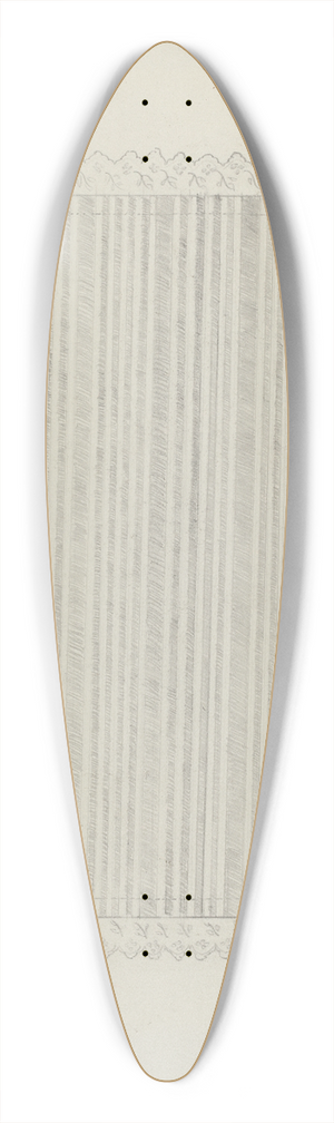Edna C. Rex - Pillow Sham 39.3 inch art pintail longboard deck