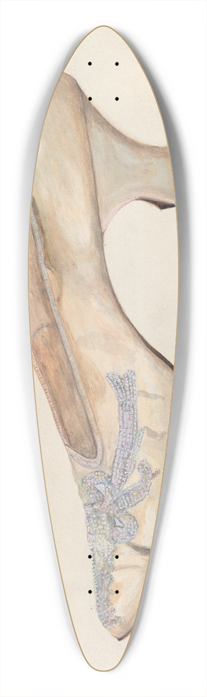 Edna C. Rex - Wedding Slippers 39.3 inch art pintail longboard deck