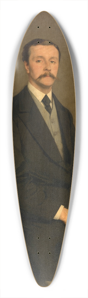Edouard Agneessens - Portrait of a Man 39.3 inch art pintail longboard deck