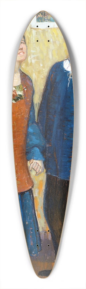 Edouard Antonin Vysekal - We Dont Know Where Were Going, But Were On The Way 39.3 inch art pintail longboard deck Edouard Antonin Vysekal - We Dont Know Where Were Going, But Were On The Way 39.3 inch art pintail longboard deck