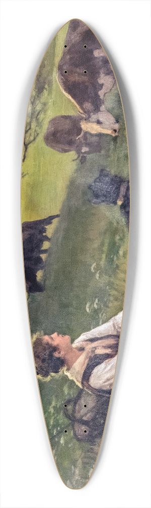 Edouard Bernard Debat-Ponsan - The cowherd 39.3 inch art pintail longboard deck Edouard Bernard Debat-Ponsan - The cowherd 39.3 inch art pintail longboard deck