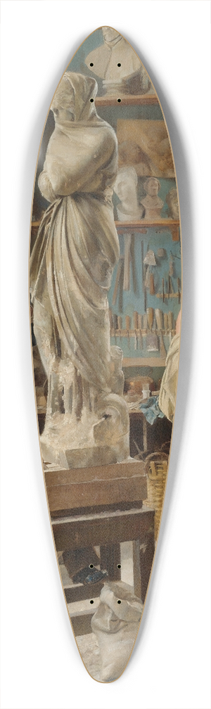 Edouard Dantan - A Restoration 39.3 inch art pintail longboard deck