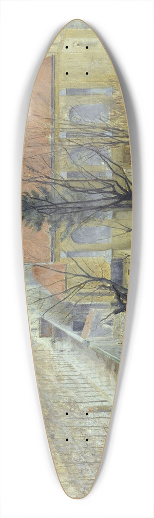 Edouard Zawiski - La Maison de refuge du Bon Pasteur, vue de la place Denfert-Rochereau. 39.3 inch art pintail longboard deck