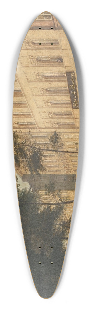 Eduard Gaertner - Blick in die Strae Unter den Linden, Ecke Charlottenstrae, mit dem Htel de St. Petersbourg 39.3 inch art pintail longboard deck