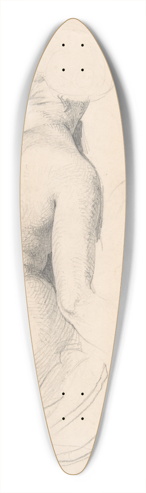 Eduard Julius Friedrich Bendemann - Studies of a Seated Woman from Behind 39.3 inch art pintail longboard deck