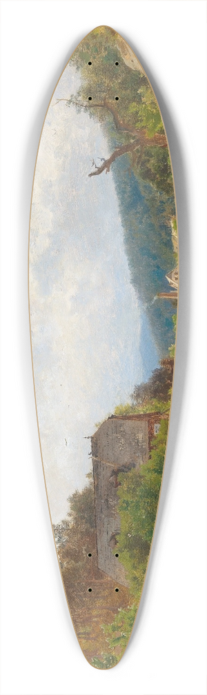 Eduard Peithner von Lichtenfels - Motif of Emmerberg 39.3 inch art pintail longboard deck