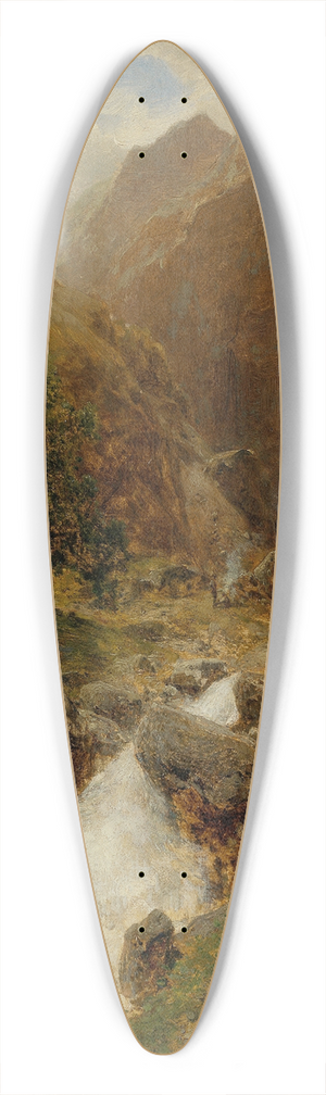 Eduard Peithner von Lichtenfels - Wildbach 39.3 inch art pintail longboard deck