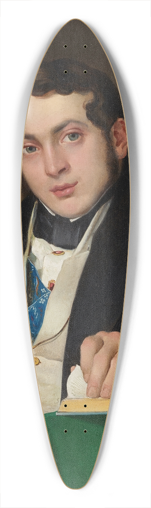 Eduard Ritter - Sitzender junger Mann in schwarzem Rock 39.3 inch art pintail longboard deck