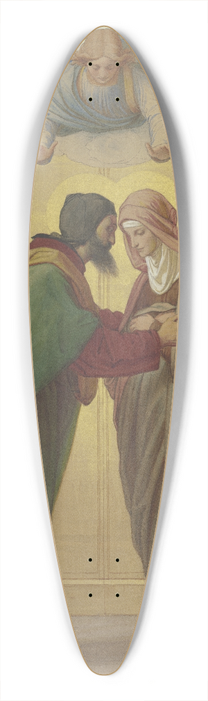 Eduard von Steinle - Begegnung Joachims und Annas an der Goldenen Pforte 39.3 inch art pintail longboard deck