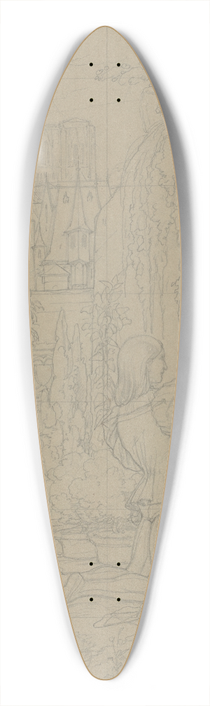 Eduard von Steinle - Der fahrende Schler 39.3 inch art pintail longboard deck