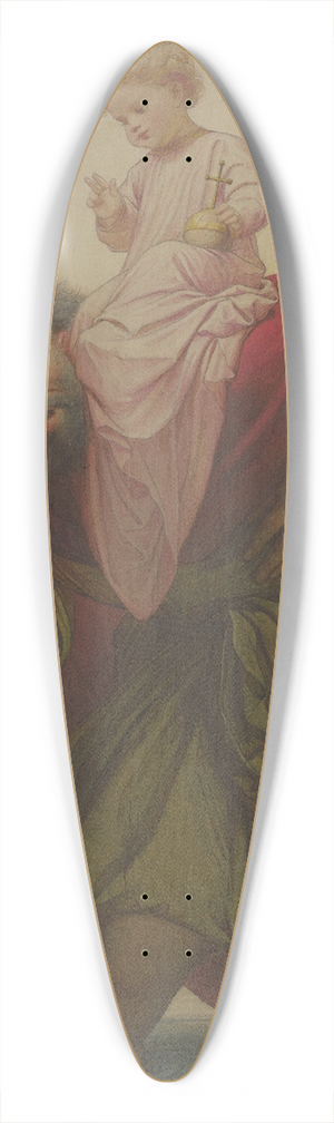 Eduard von Steinle - Der Heilige Christophorus mit dem Jesuskind im Flu, 1857 39.3 inch art pintail longboard deck