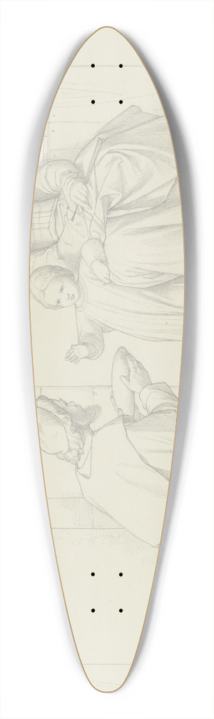 Eduard von Steinle - Der Heilige Jospeh bringt Maria und dem Jesuskind das Brot 39.3 inch art pintail longboard deck