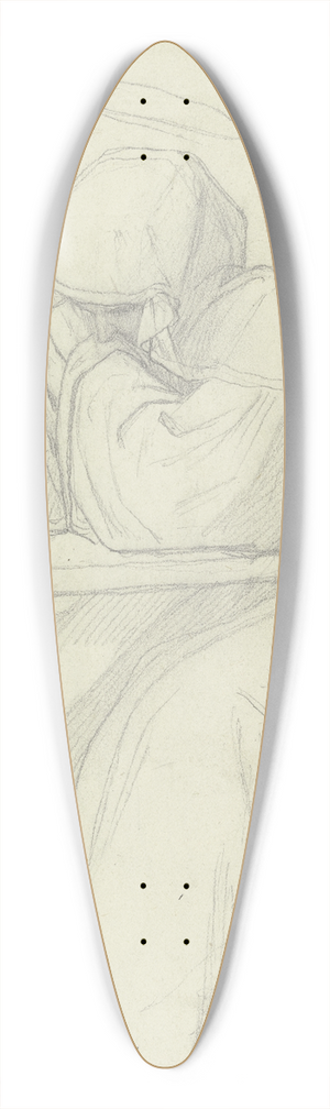 Eduard von Steinle - Die Heilige Scholastika in Trauer ber die Trennung von ihrem Bruder, dem Heiligen Benedikt von Nursia 39.3 inch art pintail longboard deck