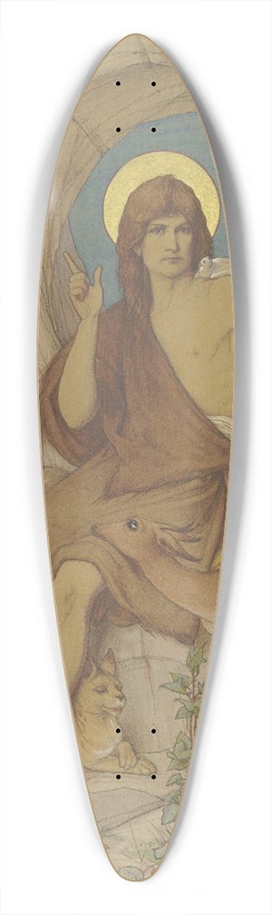 Eduard von Steinle - John the Baptist in the Wilderness 39.3 inch art pintail longboard deck