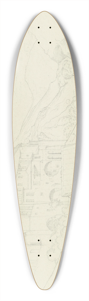 Eduard von Steinle - S. Scolastica bei Subiaco 39.3 inch art pintail longboard deck