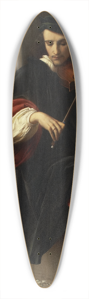 Eduard von Steinle - Violinist in the Belfry Window 39.3 inch art pintail longboard deck