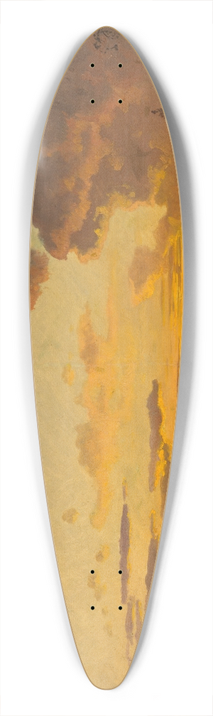 Edvard Bergh - Sunset. Sketch 39.3 inch art pintail longboard deck