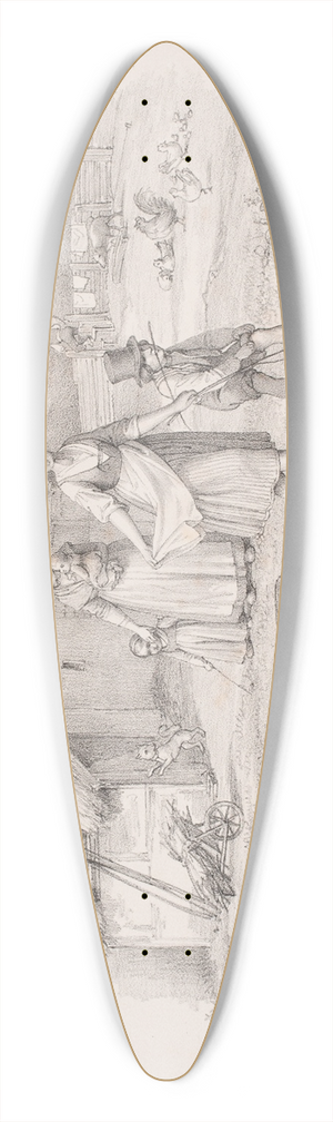 Edvard Lehmann - Landlig Skizze 39.3 inch art pintail longboard deck