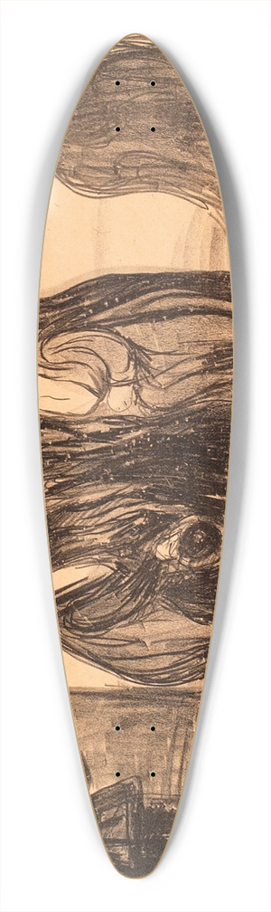 Edvard Munch - After the Party 39.3 inch art pintail longboard deck
