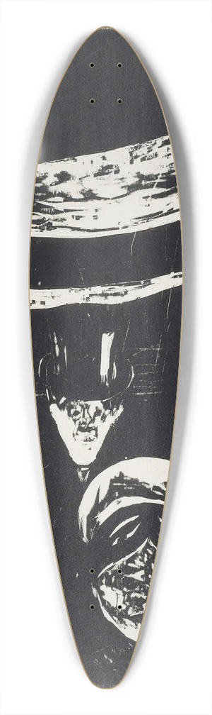 Edvard Munch - Anxiety 39.3 inch art pintail longboard deck