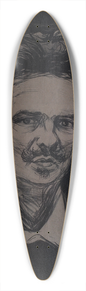 Edvard Munch - August Strindberg 39.3 inch art pintail longboard deck