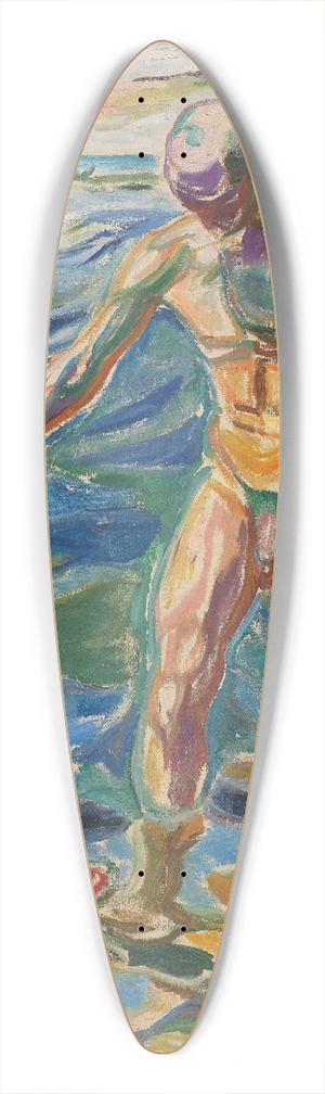 Edvard Munch - Bathing Man 39.3 inch art pintail longboard deck