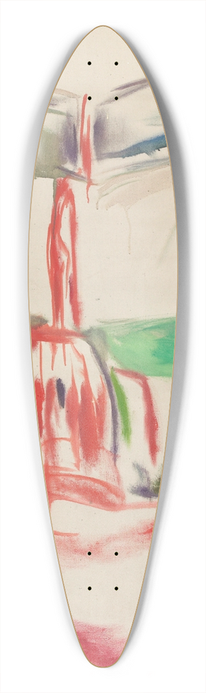 Edvard Munch - Blood Waterfall 39.3 inch art pintail longboard deck