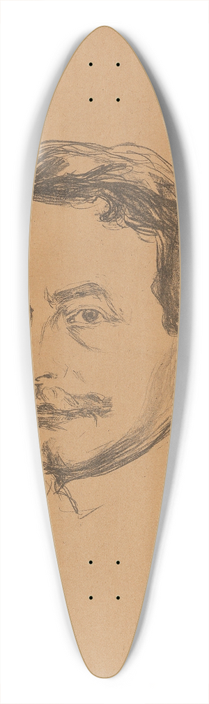 Edvard Munch - Dr. Max Linde 39.3 inch art pintail longboard deck