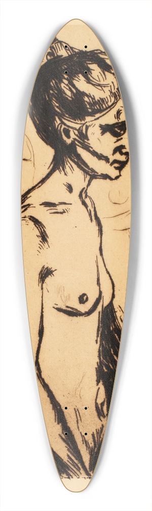 Edvard Munch - Elderly Woman in Hospital 39.3 inch art pintail longboard deck