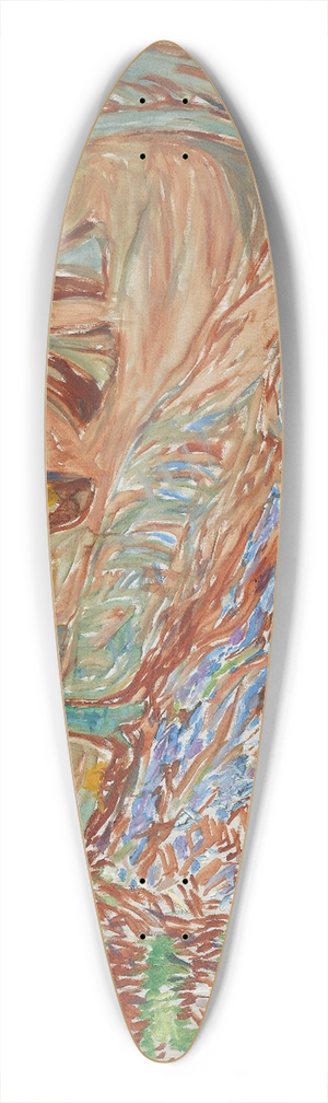 Edvard Munch - Elm Forest in Spring 39.3 inch art pintail longboard deck