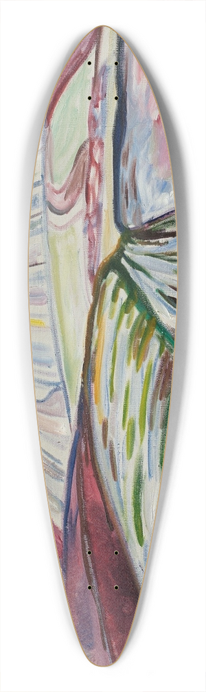 Edvard Munch - Field in Snow 39.3 inch art pintail longboard deck