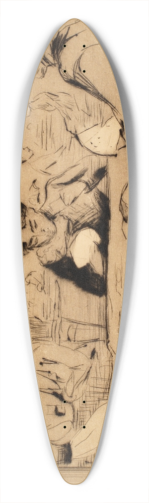 Edvard Munch - Hopfenblte Female Card Player 39.3 inch art pintail longboard deck Edvard Munch - Hopfenblte Female Card Player 39.3 inch art pintail longboard deck
