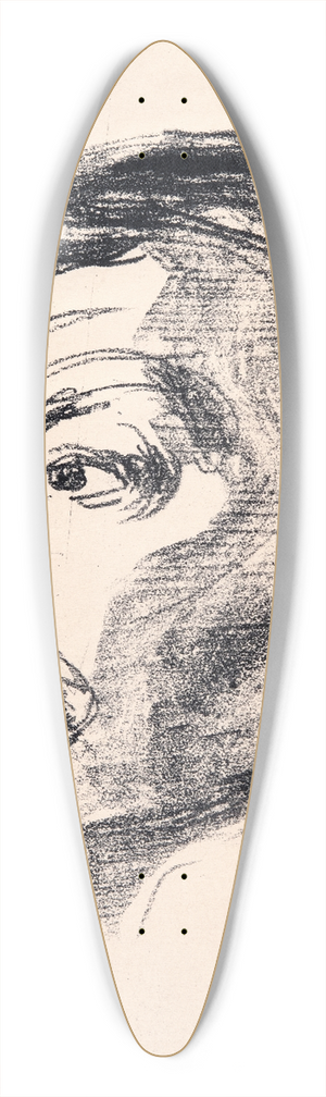 Edvard Munch - Jens Thiis 39.3 inch art pintail longboard deck