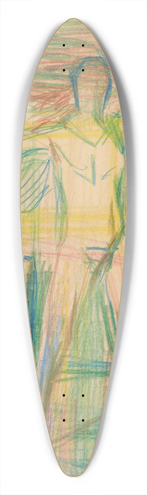 Edvard Munch - Mannsakt 39.3 inch art pintail longboard deck Edvard Munch - Mannsakt 39.3 inch art pintail longboard deck