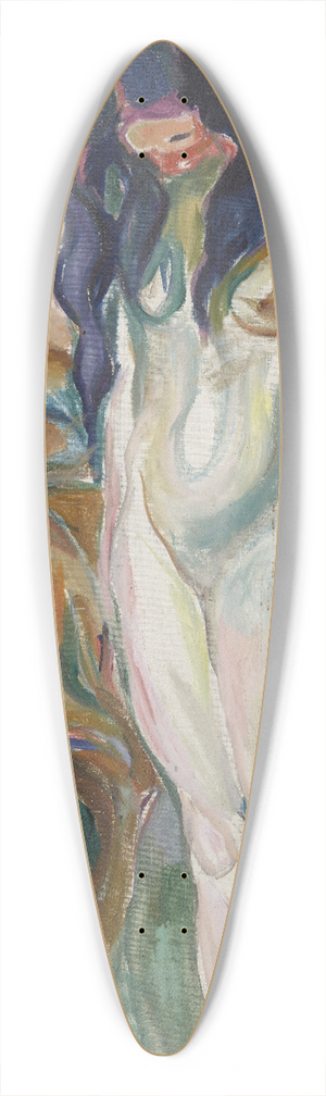 Edvard Munch - Model by the Wicker Chair 39.3 inch art pintail longboard deck