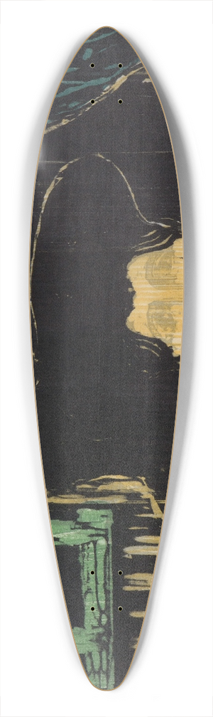 Edvard Munch - Moonlight 39.3 inch art pintail longboard deck