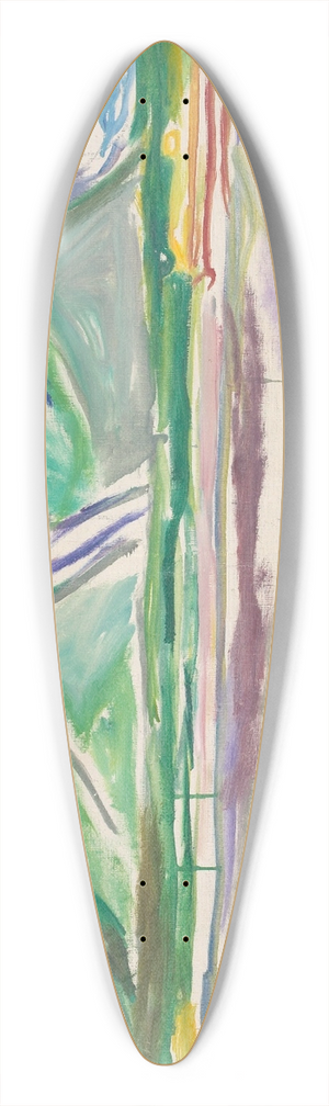 Edvard Munch - Mountains 39.3 inch art pintail longboard deck