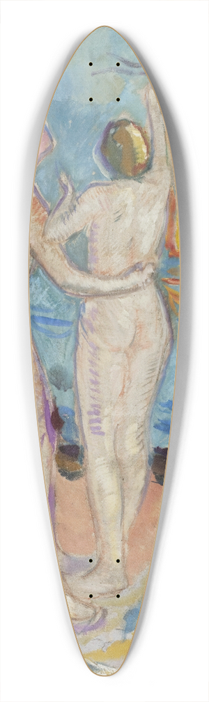 Edvard Munch - Nude Couple on the Beach 39.3 inch art pintail longboard deck Edvard Munch - Nude Couple on the Beach 39.3 inch art pintail longboard deck