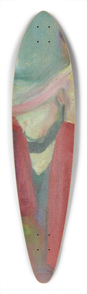 Edvard Munch - Nude with Red Skirt 39.3 inch art pintail longboard deck