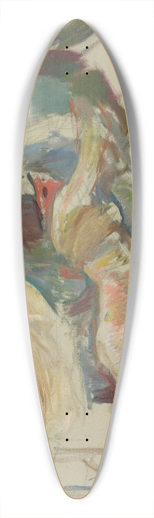 Edvard Munch - Old Man with Naked Woman on his Lap 39.3 inch art pintail longboard deck