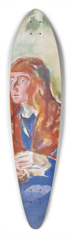 Edvard Munch - Portrait Of Kte Perls 39.3 inch art pintail longboard deck