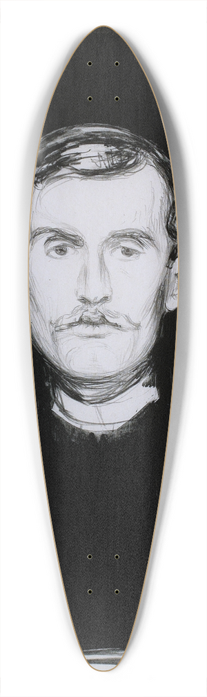 Edvard Munch - Self-portrait 39.3 inch art pintail longboard deck