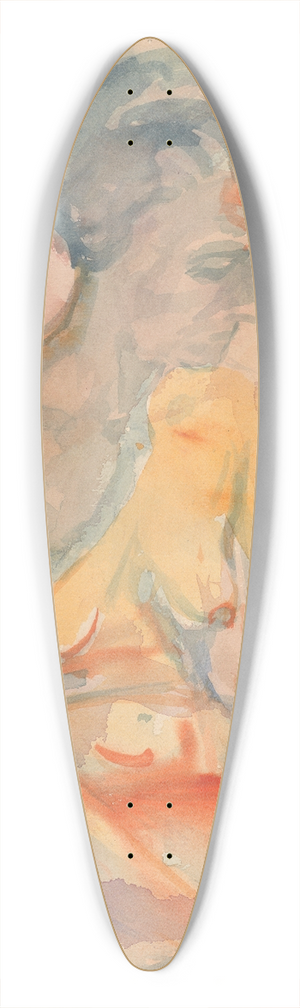 Edvard Munch - Sittende kvinnelig akt i sidelys 39.3 inch art pintail longboard deck